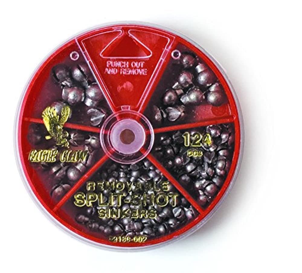 Eagle Claw Removable Split-Shot Assortment, 124 Count