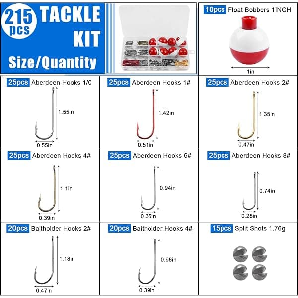 JSHANMEI Beginner Tackle Kit, 215 Pieces — view 2 of 4