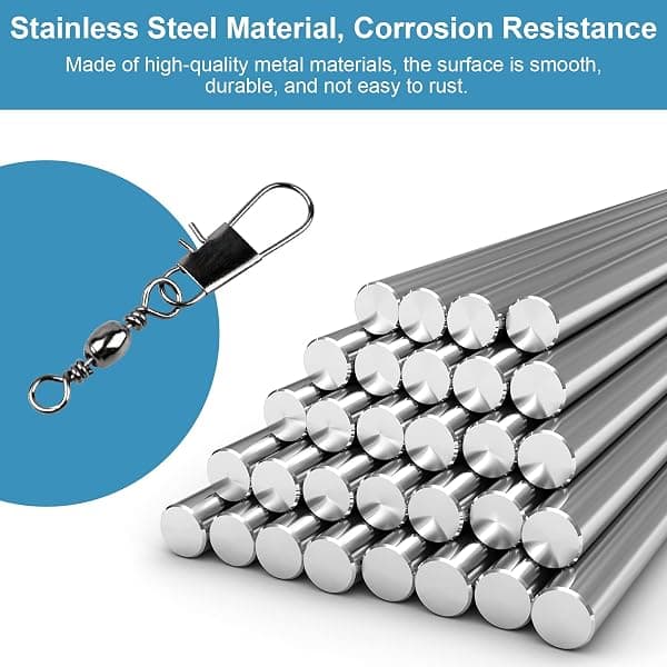 ReeMoo Ball Bearing Snap Swivels, 5 Sizes, 200 Pcs — view 4 of 4