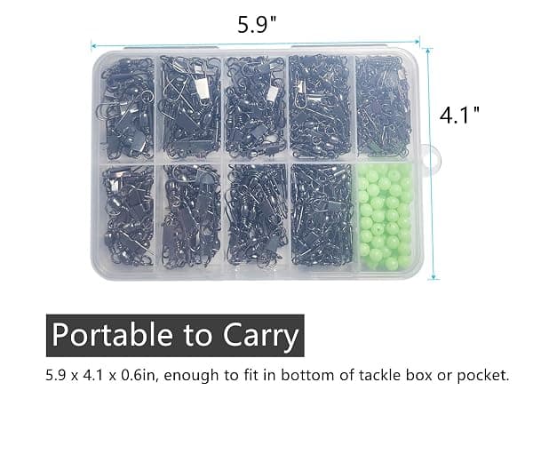 Drchoer Swivel and Bead Kit, 250 Swivels, 100 Beads — view 3 of 4