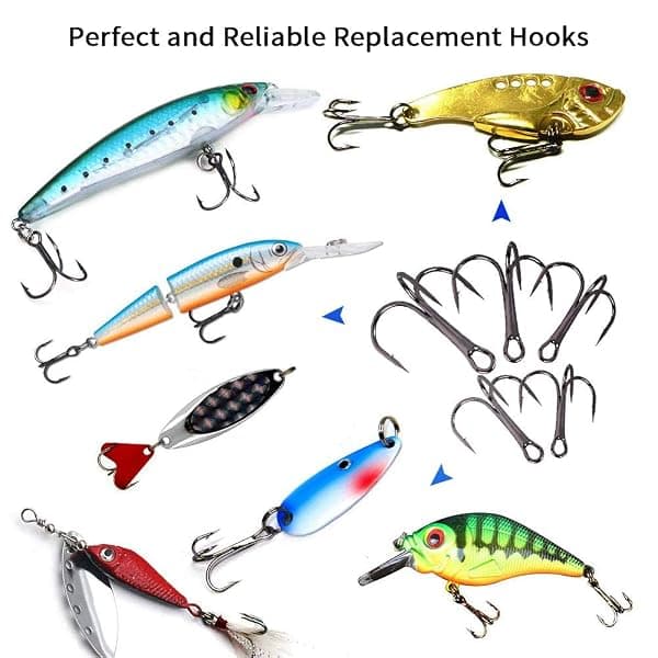 UCEC Treble Hooks, Sizes 2 to 10, 50 Pieces — view 3 of 4