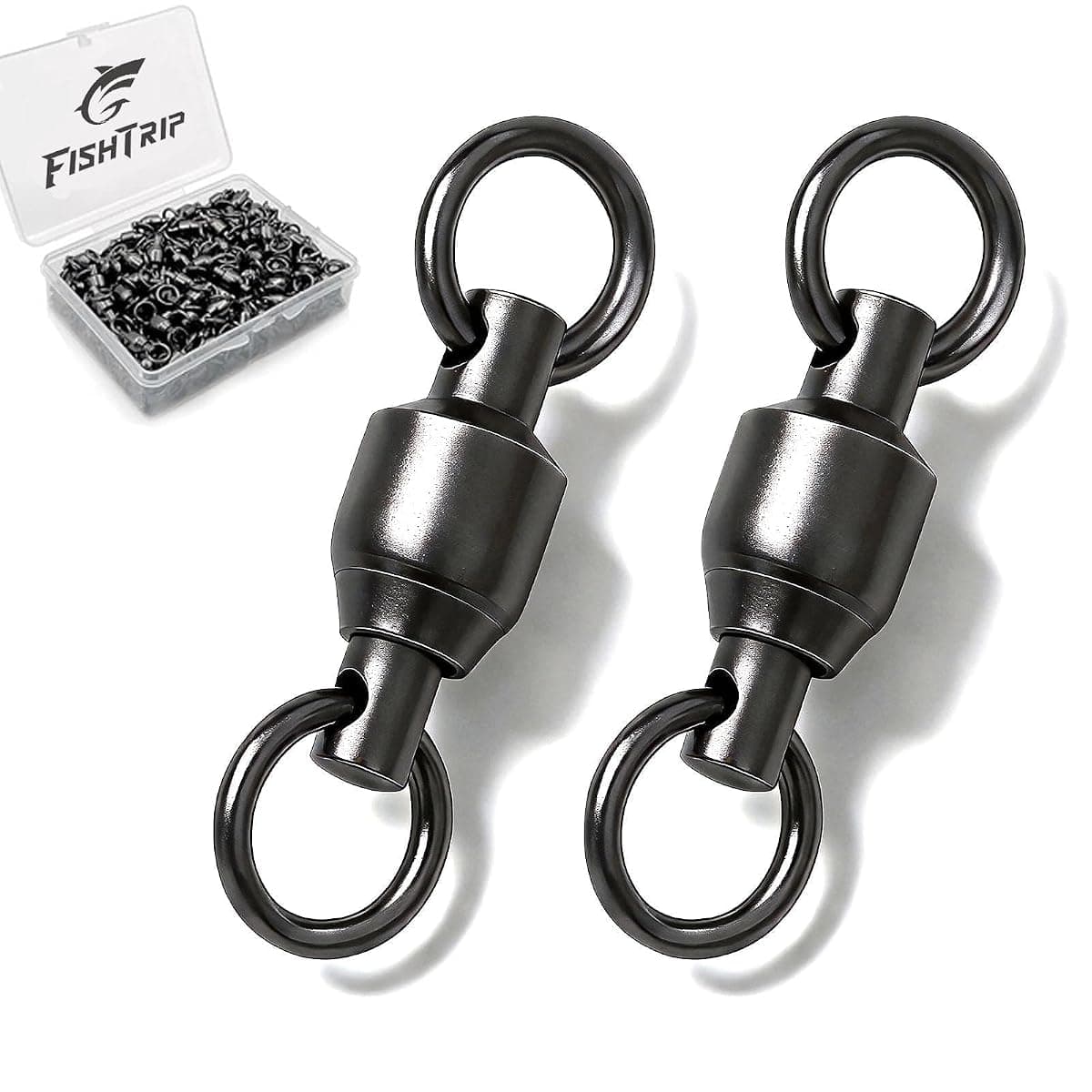 FishTrip Ball Bearing Swivel, Size 3, 77 lb, 30 Pcs