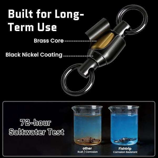 FishTrip Ball Bearing Swivel, Size 3, 77 lb, 30 Pcs — view 4 of 4