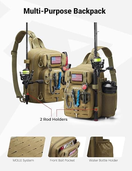 Piscifun Sling Fishing Backpack, 3 3600 Trays — view 4 of 4