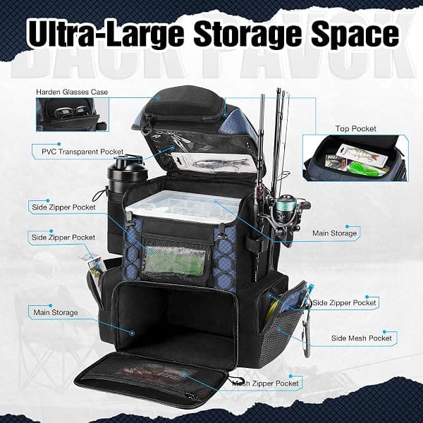Piscifun Hatchback Tackle Pack, 42L, 4 Trays — view 2 of 4