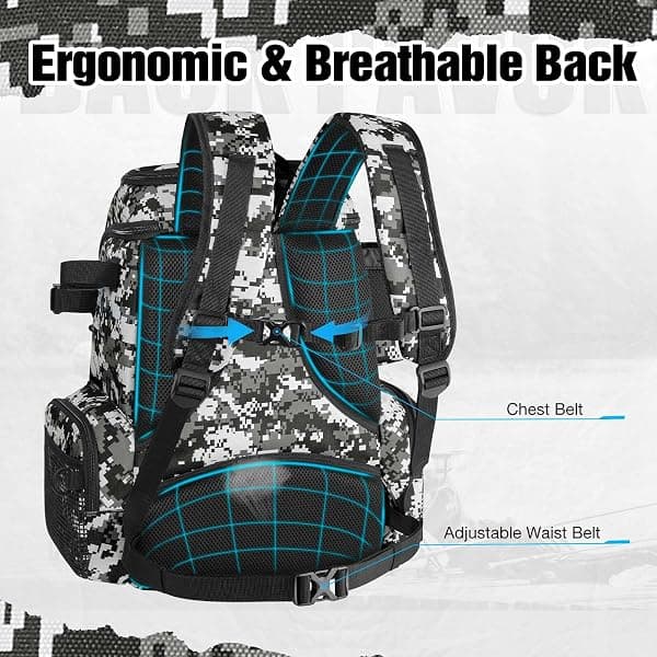 Piscifun Hatchback Tackle Pack, 42L, Camo — view 4 of 4