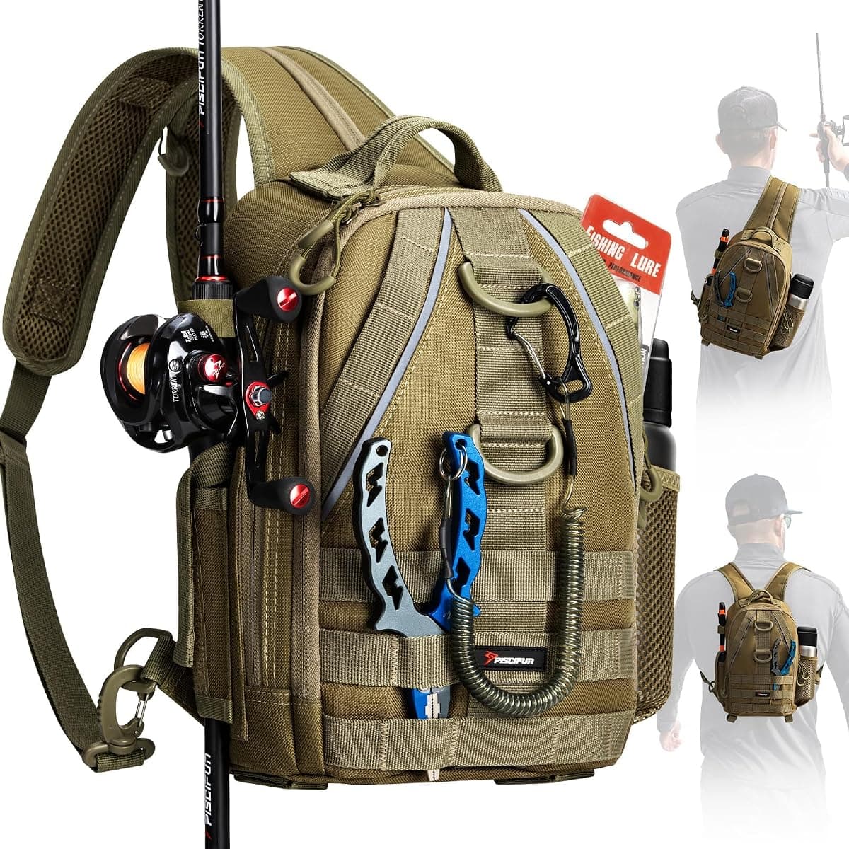 Piscifun Fishing Sling Backpack, 2 3600 Trays