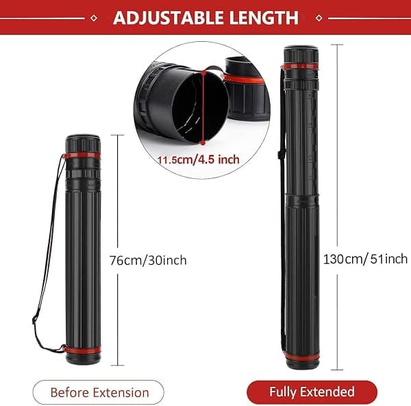DEWEL Telescoping Rod and Poster Tube, 30-51 in — view 2 of 4