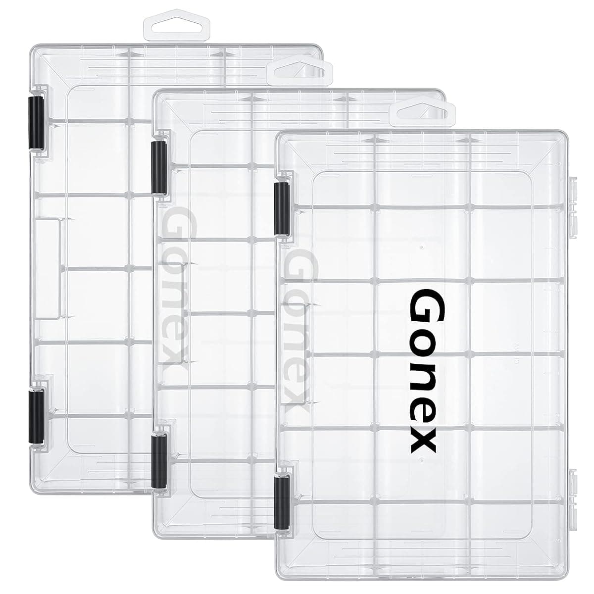 Gonex 3600 Tackle Trays, 3 Pack, Up to 18 Slots