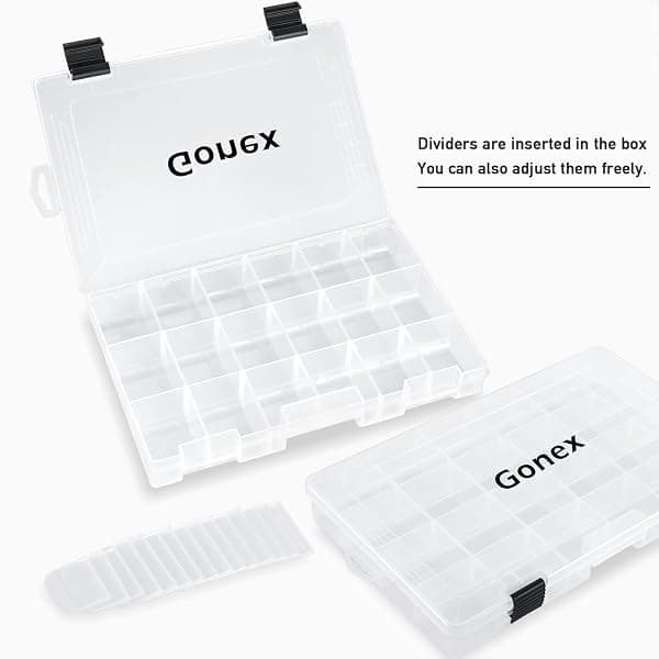 Gonex 3600 Tackle Trays, 3 Pack, Up to 18 Slots — view 3 of 4