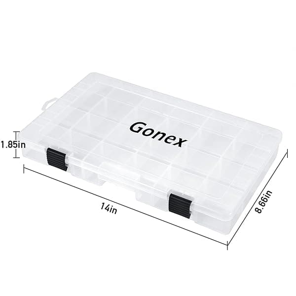 Gonex 3700 Tackle Trays, 3 Pack, Up to 24 Slots — view 2 of 4
