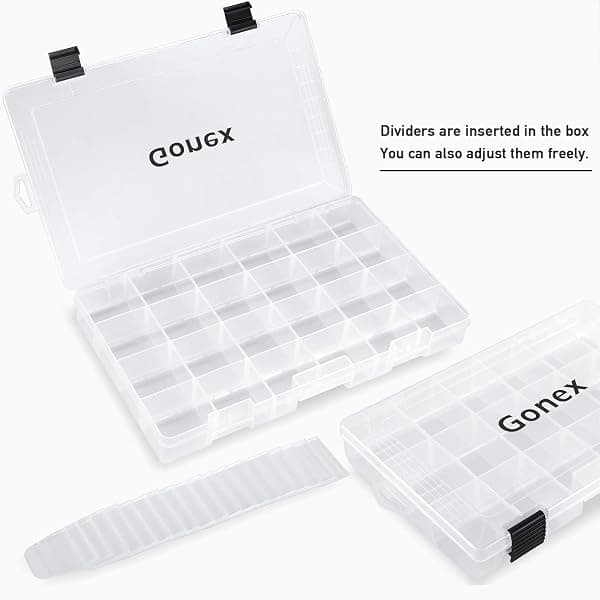 Gonex 3700 Tackle Trays, 3 Pack, Up to 24 Slots — view 3 of 4
