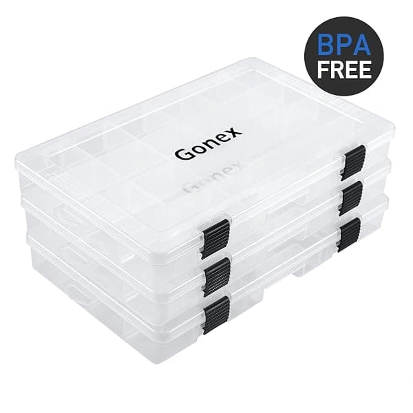 Gonex 3700 Tackle Trays, 3 Pack, Up to 24 Slots — view 4 of 4