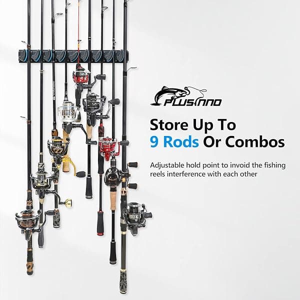 PLUSINNO V9 Rod Rack, 2 Pack, Holds 18 Rods — view 2 of 4