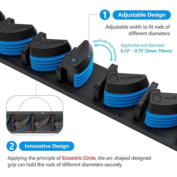 PLUSINNO V9 Rod Rack, 2 Pack, Holds 18 Rods — view 4 of 4