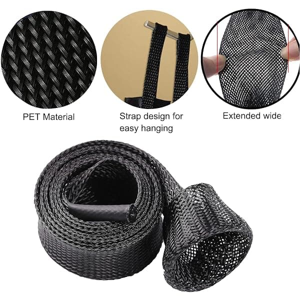Facune Rod Sleeves, 8 Pack, 67 in Braided Mesh — view 3 of 4