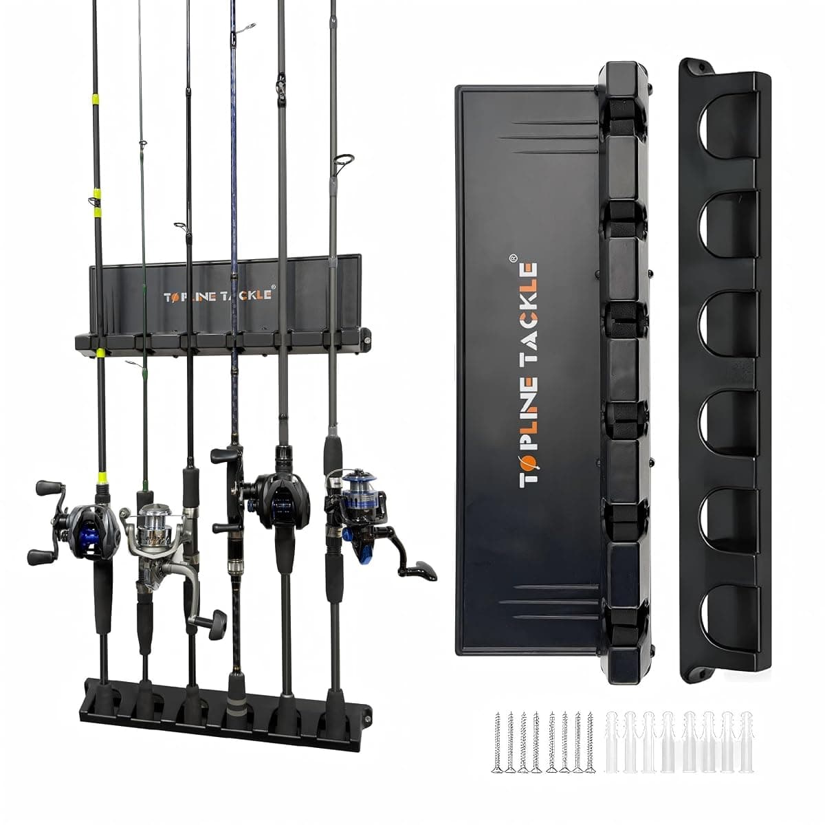 Topline Tackle Rod Rack, 2 Sets, Holds 12 Rods
