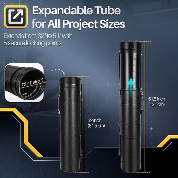 Flexzion Telescoping Rod and Poster Tube, 6.5 in — view 4 of 4