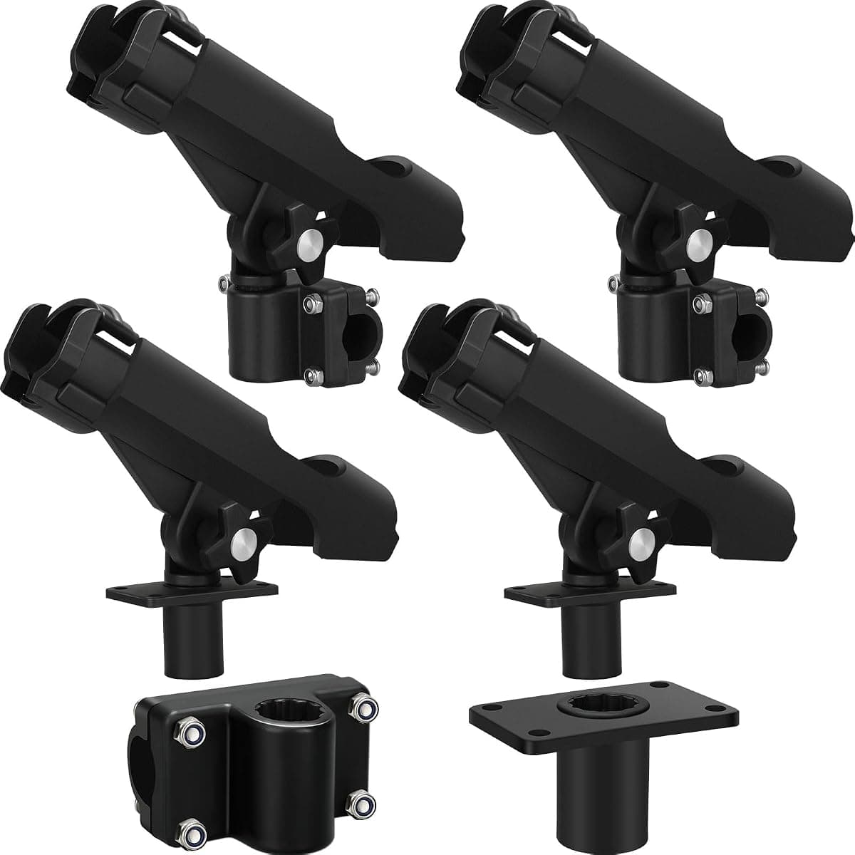 Threlaco Boat Rod Holders, 4 Pack, 360 Swivel