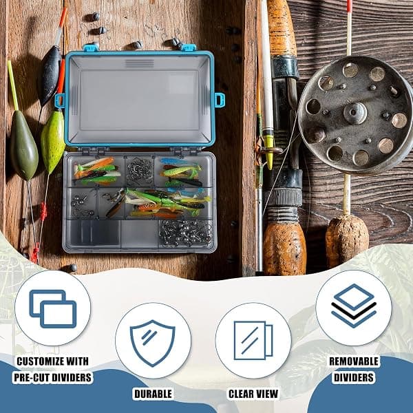 Wonderjune 3600 Tackle Trays, 6 Pack, Blue — view 4 of 4