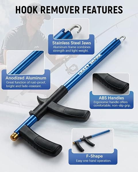 Crazy Shark Hook Remover, 13.6 in, Blue — view 3 of 4