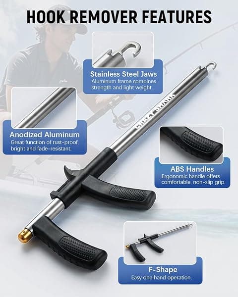 Crazy Shark Hook Remover, 13.6 in, Gun Metal — view 3 of 4