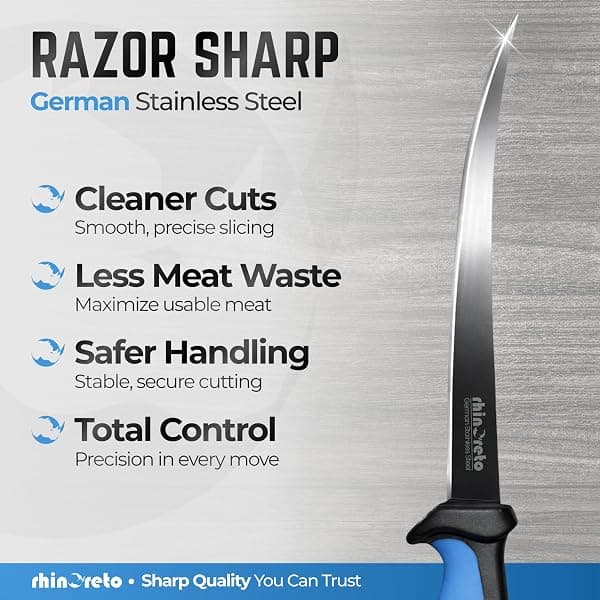 Rhinoreto Flexible Fillet Knife 6.5 in with Sheath — view 3 of 4