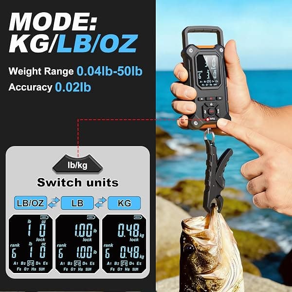 Snail Trail Digital Fish Scale, 50 lb, 8-Slot Memory — view 4 of 4