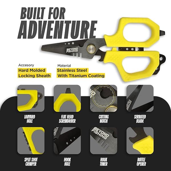 Beyond Braid Pro Fishing Shears, 6.5 in, Yellow — view 2 of 4