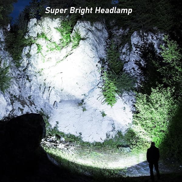 Blukar Rechargeable LED Headlamp, 3 Lights, IPX6 — view 2 of 4