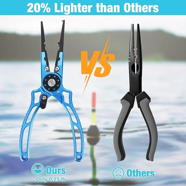 Flissa Saltwater Fishing Pliers, 8 in, Safety Lock — view 2 of 4