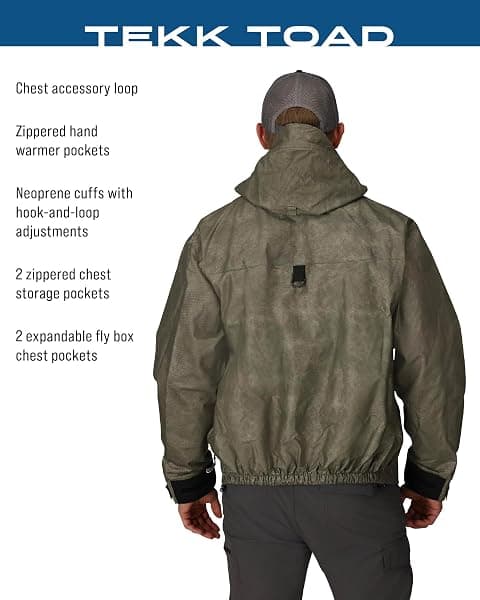 Frogg Toggs Tekk Toad Rain and Wading Jacket, XL — view 4 of 4