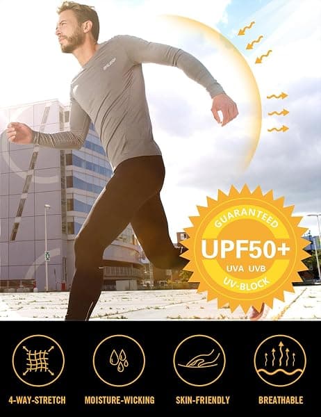 baleaf Men's UPF 50+ Long Sleeve Sun Shirt, White — view 4 of 4