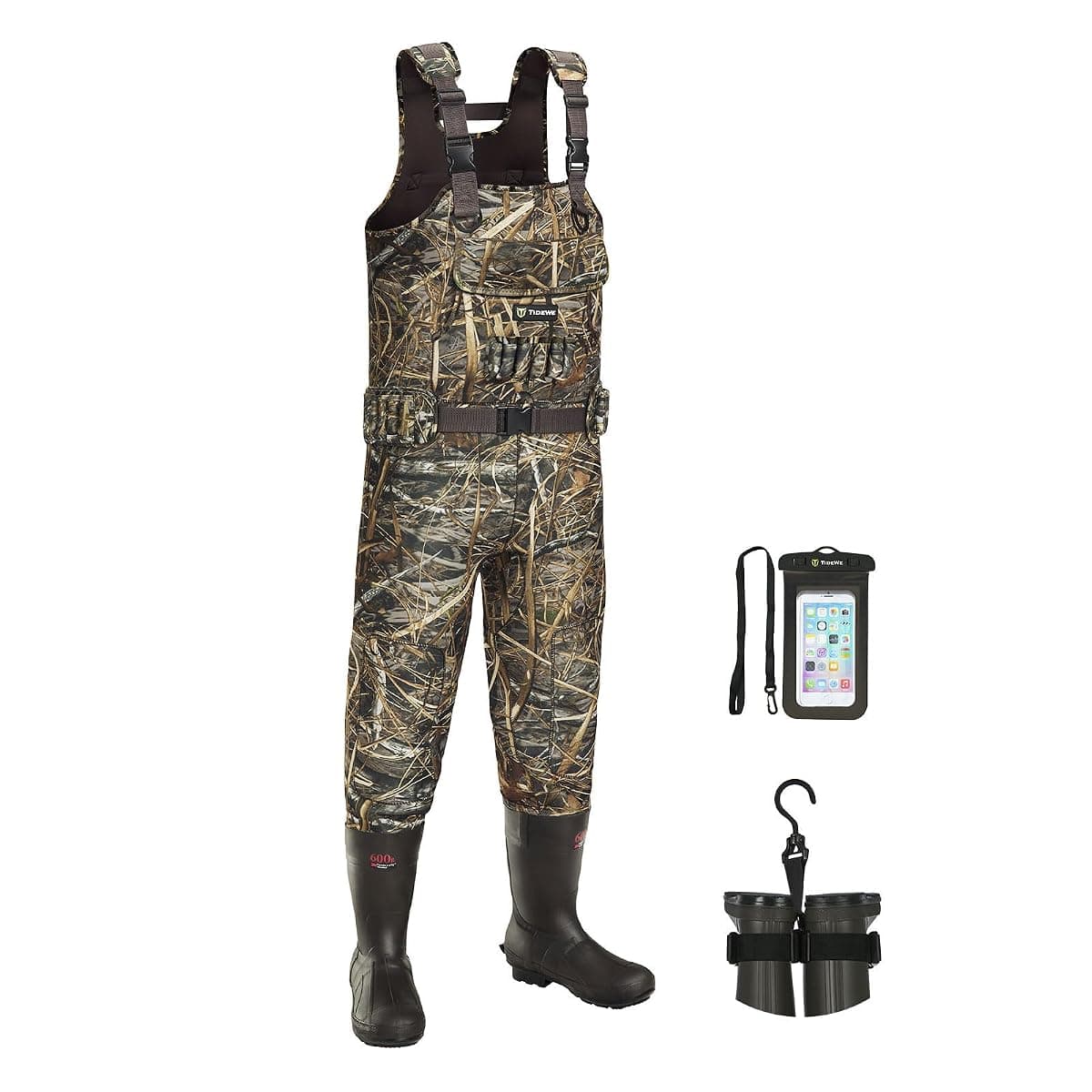 TideWe Bootfoot Chest Waders, 3.5mm Neoprene