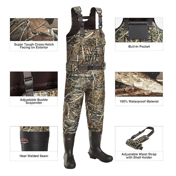 TideWe Bootfoot Chest Waders, 3.5mm Neoprene — view 3 of 4