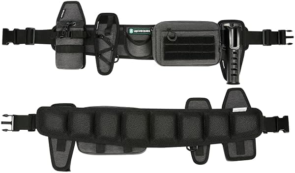 Lacueques Wading Belt with Rod Holder, Grey — view 3 of 4