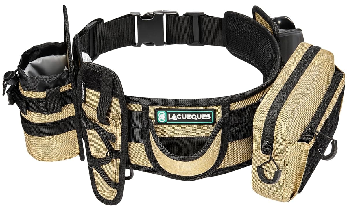 Lacueques Wading Belt with Rod Holder, Tan