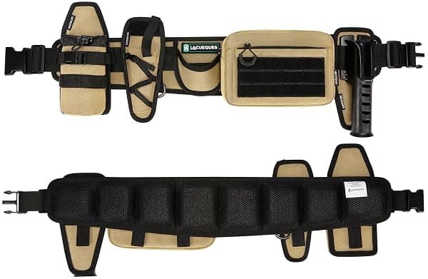 Lacueques Wading Belt with Rod Holder, Tan — view 3 of 4