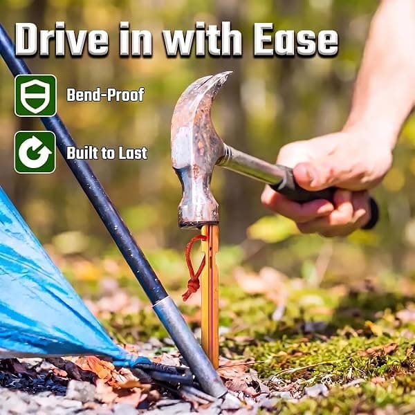 All One Tech 7075 Tent Stakes, 7 in, 12-Pack — view 3 of 4