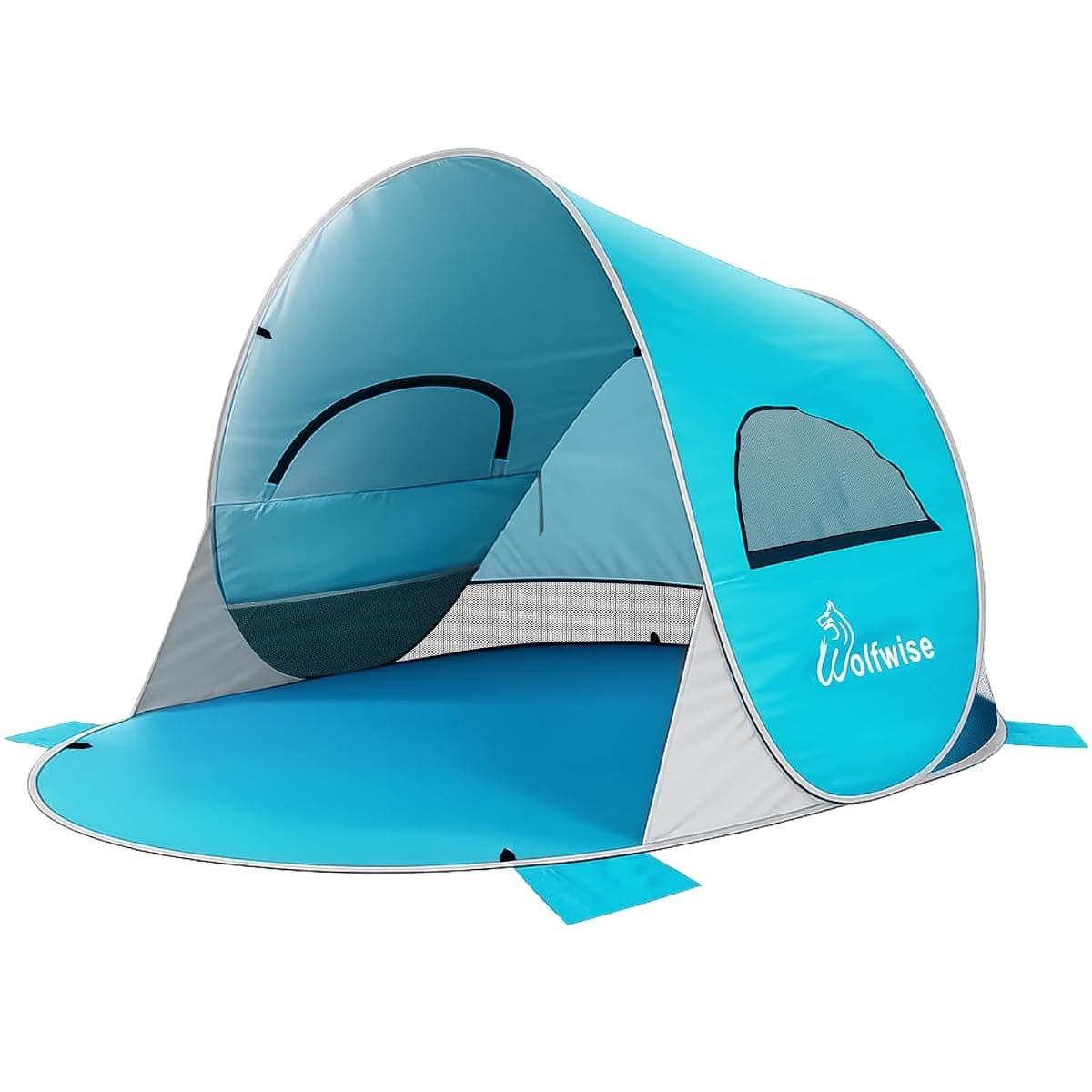 Wolfwise Pop Up Beach Tent, 3-Person Sun Shade