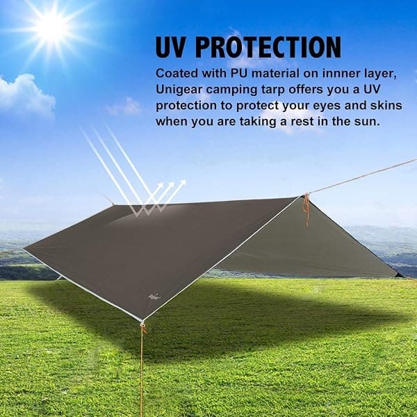 Unigear Hammock Rain Fly Tarp, 9.8 x 9.8 ft — view 3 of 4