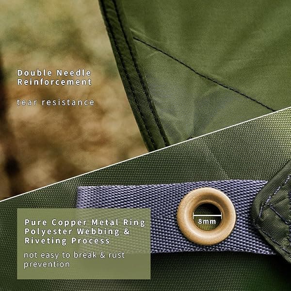 Unigear Hexagon Hammock Rain Fly Tarp, Green — view 4 of 4