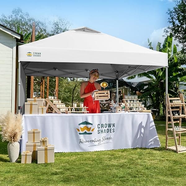 Crown Shades 10 x 10 ft Pop-Up Canopy, One Sidewall — view 2 of 4