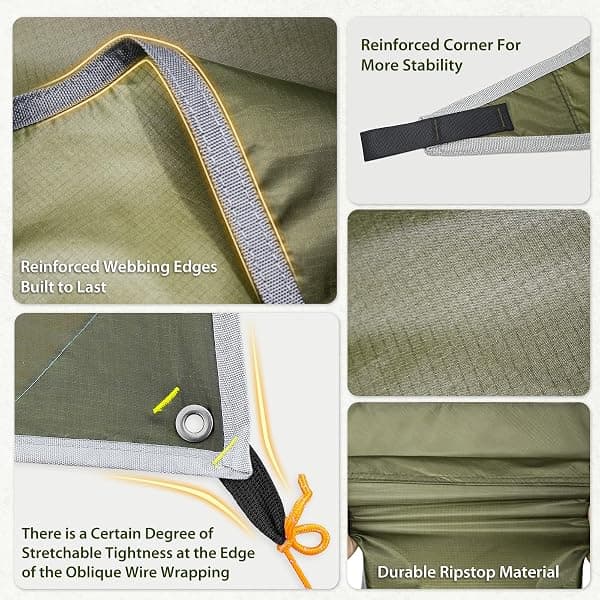 Geertop Camping Tarp, 17 x 10 ft, 3000mm PU — view 2 of 4