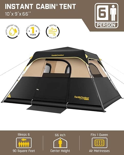 Fanttik Outdoor Zeta C6 Pro 6-Person Instant Tent — view 2 of 4