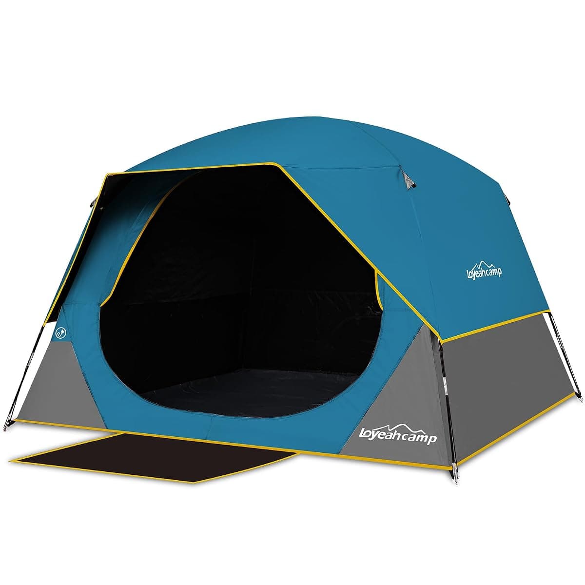 Loyeahcamp 4-Person Blackout Dome Tent, Dark Blue