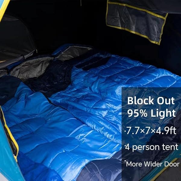 Loyeahcamp 4-Person Blackout Dome Tent, Dark Blue — view 3 of 4