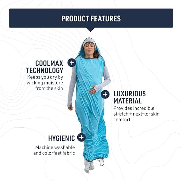 Sea to Summit Breeze Mummy Liner with Drawcord — view 3 of 4