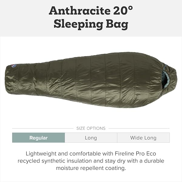 Big Agnes Anthracite 20F Synthetic Bag, Regular — view 2 of 4