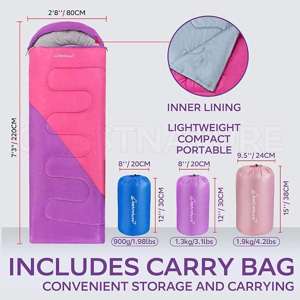 Clostnature Synthetic Mummy Bag, 87 x 32 in — view 2 of 4